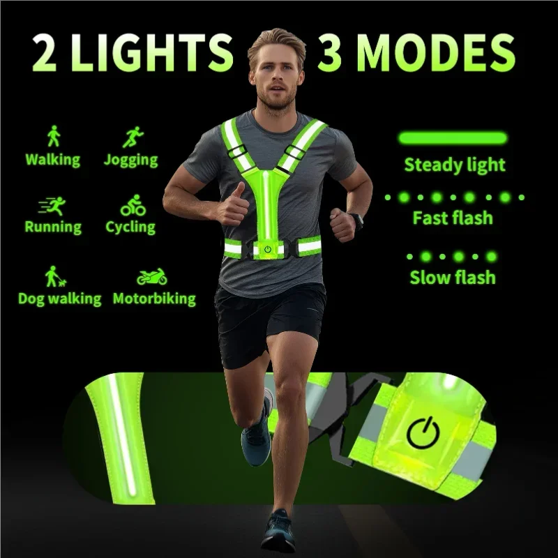 LED Reflective Vest Running Ge - огляд і ціна Running Gear For Night