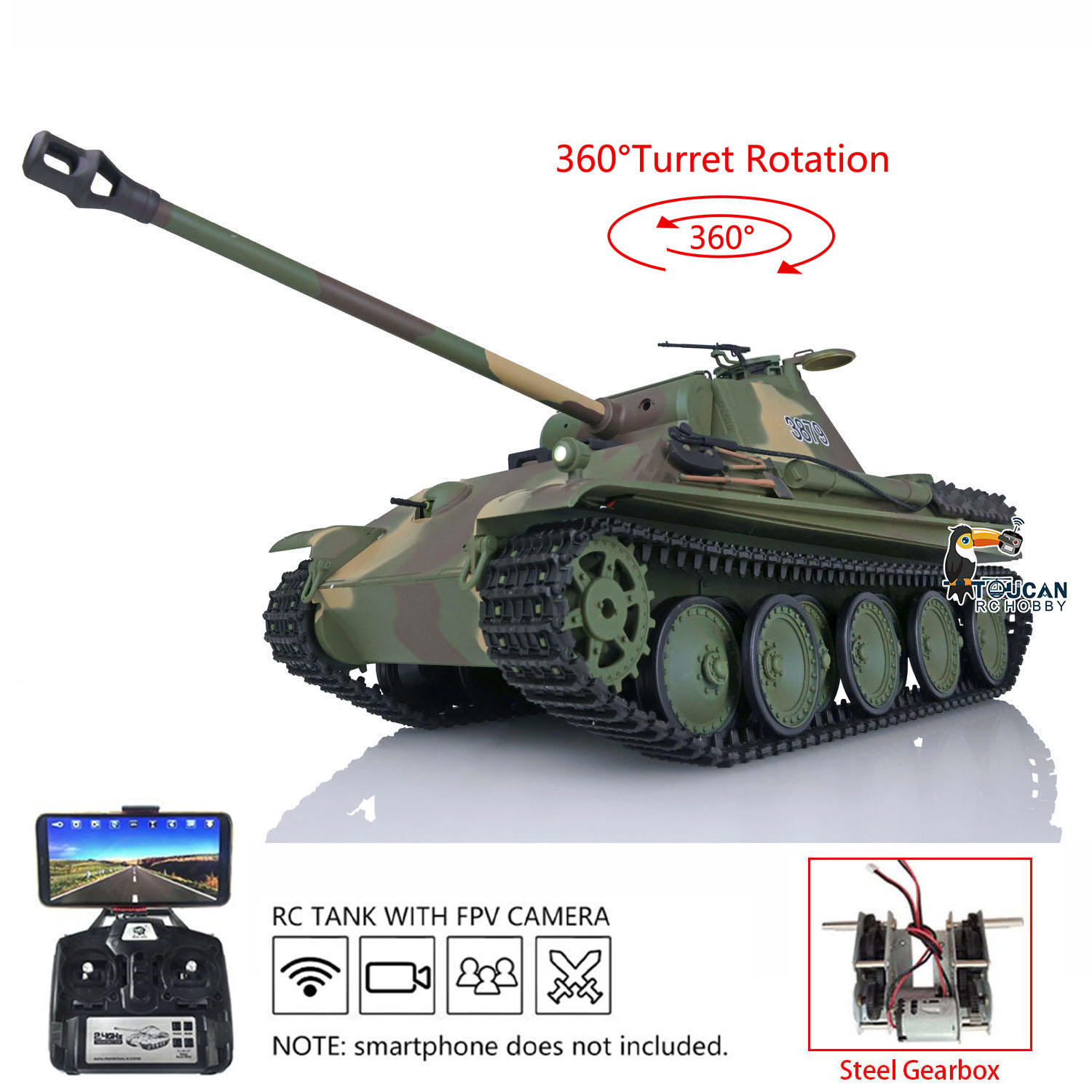 Heng Long 1/16 RC Tank 7.0 Pla - огляд і ціна Running Gear Box